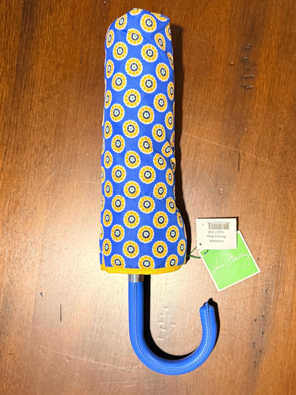 Vera Bradley Vintage RARE Riviera Blue Design Umbrella with Protective Sleeve